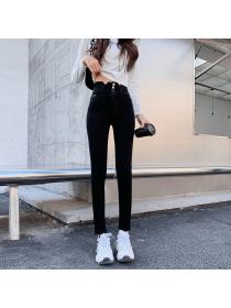 Outlet High waist spring jeans tight slim pencil pants