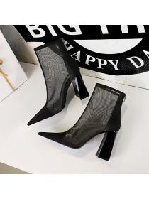 Outlet Splice nightclub pointed thick high-heeled slim summer boots