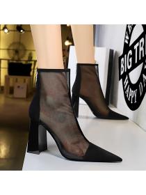 Outlet Splice nightclub pointed thick high-heeled slim summer boots