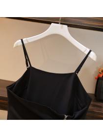 [L-4XL]Spring New Plus-size Women's Sling dress