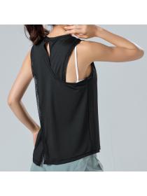 Outlet Summer mesh breathable quick-drying vest sports running fitness yoga clothes loose blouse top for women