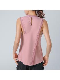 Outlet Summer mesh breathable quick-drying vest sports running fitness yoga clothes loose blouse top for women