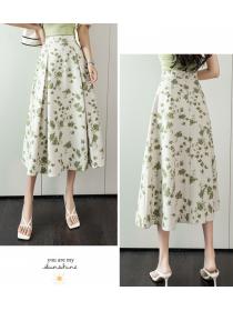 Outlet Long high waist business suit commuting floral skirt