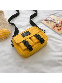 Outlet Summer new trendy Korean fashion hip-hop Single-shoulder bag canvas small square bag