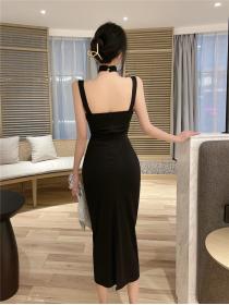 Outlet Sling hollow sexy long dress halter banquet formal dress