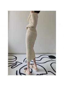 Outlet Fashion and elegant spring skirt 3pcs set for women