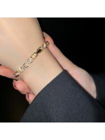 Outlet Spring New Geometric Zircon Bracelet Women’s brass Ladies Accessories