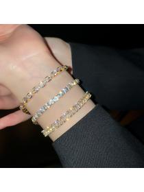 Outlet Spring New Geometric Zircon Bracelet Women’s brass Ladies Accessories