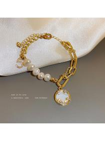 Outlet Korean freshwater pearl diamond-studded luxury temperament bracelet for women