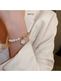 Outlet Korean freshwater pearl diamond-studded luxury temperament bracelet for women