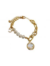 Outlet Korean freshwater pearl diamond-studded luxury temperament bracelet for women