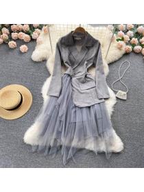 Outlet Gauze spring business suit fashion dress for women
