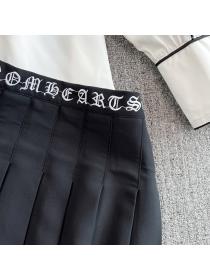 On Sale Western style short skirt high waist skirt 2pcs set