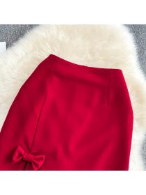 On Sale High waist skirt package hip one step skirt for women