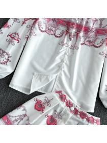 On Sale High waist shirt temperament shorts 2pcs set for women