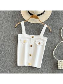 Discount Summer sling vest short navel tops for women