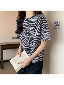 Outlet Short sleeve Korean style T-shirt short tops for women