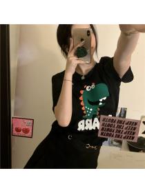 Outlet Small dinosaur short sleeve T-shirt for women
