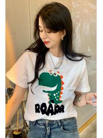Outlet Small dinosaur short sleeve T-shirt for women