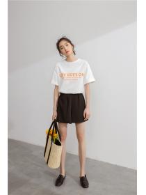 Outlet Letters spring and summer Korean style T-shirt for women