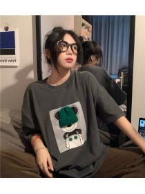 Outlet Stereoscopic T-shirt cartoon tops for women