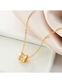 2022 Korean fashion 18 k gold plated Nut Simple crystal Elegant Women Jewelry Accessories Necklace