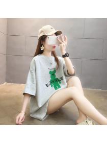 Outlet Loose summer large yard Korean style T-shirt for women