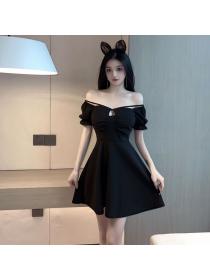 Outlet Hollow big skirt strapless sexy dress