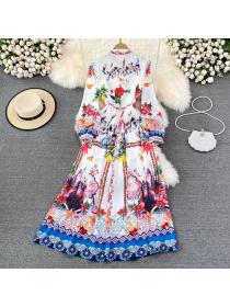 Vinatage style fashion dress spring temperament long dress