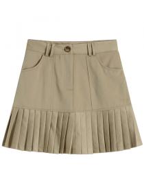 Outlet Summer dress pleated skirt temperament high-waist matching a-line short skirt 