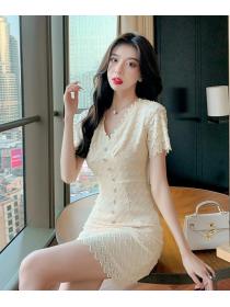 Outlet Lace waist slimming sexy dress