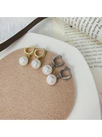 Korean fashion Popular accessories temperament ladies gold plated earrings  jewelry pearl earrings