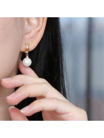 Korean fashion Popular accessories temperament ladies gold plated earrings  jewelry pearl earrings