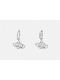 Korean fashion Fashion Earrings 18K Gold Plated Zircon Ball Earrings for Women