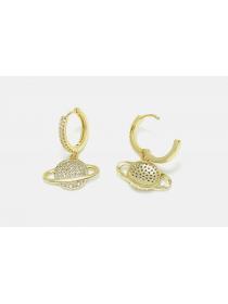 Korean fashion Fashion Earrings 18K Gold Plated Zircon Ball Earrings for Women