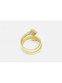 Korean fashion Zircon Ring Classic Gold Plated Geometric Ring Snake Ring