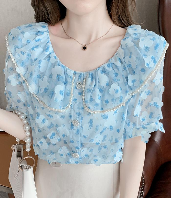 On Sale Doll Collar Lace Sweet Fresh Fashion Blouse