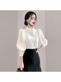 Outlet Fashion and elegant skirt shirt 2pcs set for women