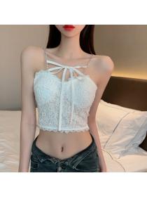 Outlet Short sling lace tops sexy summer bottoming vest for women
