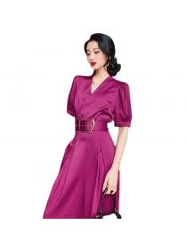 Outlet Summer temperament fashionable wide-leg jumpsuit for female (with belt)