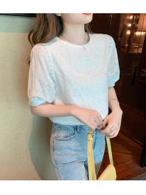 Outlet Lace summer tops Korean style shirts for women