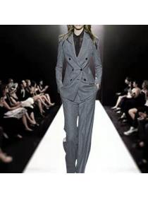 Fashion business suit long tops 2pcs set for women