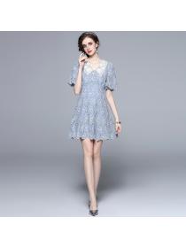 Outlet Hollow slim France style dress for women