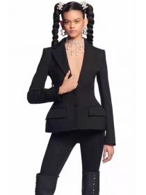 Outlet Back cross coat rhinestone business suit for women