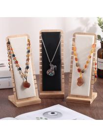 Outlet Bamboo wood fashion jewelry necklace display stand pendant holder jewelry display props