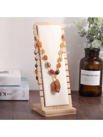 Outlet Bamboo wood fashion jewelry necklace display stand pendant holder jewelry display props