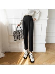 Outlet Korean fashion high-waisted casual slim feet suit pants