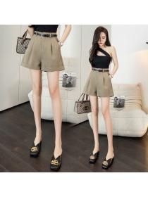 Outlet Summer new high-waisted A-line wide-leg pants casual shorts