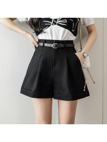 Outlet Summer new high-waisted A-line wide-leg pants casual shorts