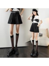 Outlet Summer new high-waisted A-line wide-leg pants casual shorts